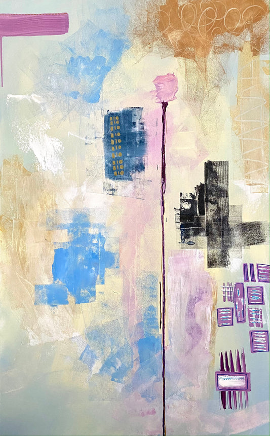 A Day In The Life: 7:00 pm, 48" x 30"